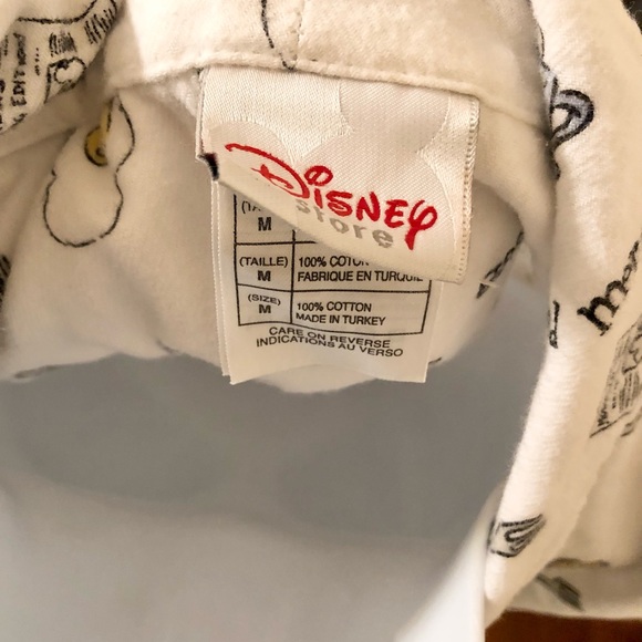 Mickey Mouse disney flannel breakfast pajama pj set size medium - Picture 6 of 8